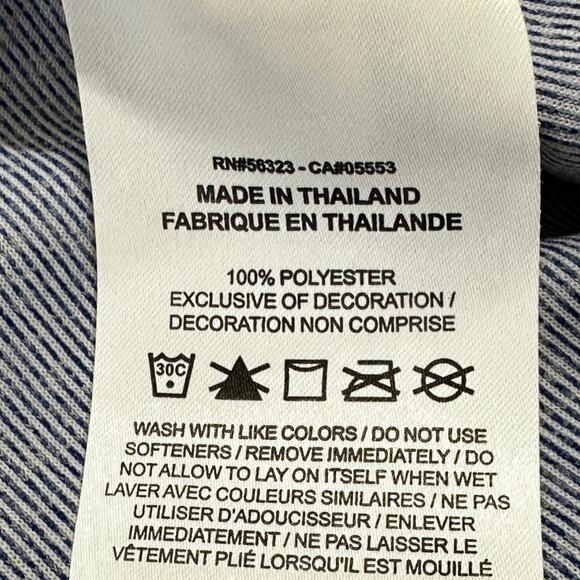 Nike Training Slim Fit Tank Top Size M Blue Striped DriFIT Athleisure AO9788-438 - Picture 6 of 7